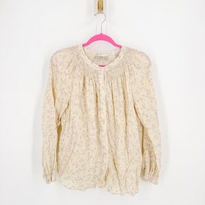 Vince Beige Floral Blouse